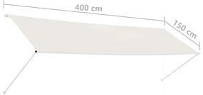 Toldo retrátil 400x150 cm creme