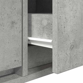 Armário para TV Cinza Concreto 100x31x25,5 cm Madeira Engenharia