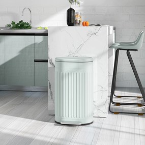 Caixote do Lixo de Cozinha com Pedal, 36,5 x 31,2 x 60,8 cm, Capacidade de 30 L, Verde