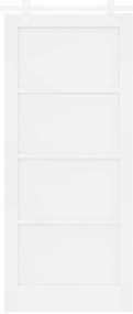 Porta Deslizante vidaXL com Conjunto de Ferragens Branca 86x198,5 cm M