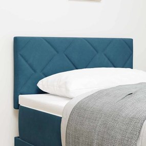 Cabeceira vidaXL Design Blocos de Diamante Azul Escuro 80 cm Veludo