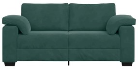 Sofá-luvas 140 cm veludo verde-escuro
