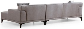 Sofá de Canto Petra – Cinzento Claro – 145 x 250 cm
