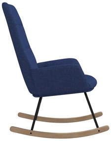 Cadeira de baloiço tecido azul