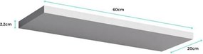 Prateleira Modular Ardegão – 60 cm – Branco Mate – Design Minimalista