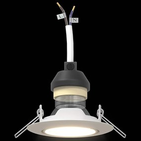 Luminárias Embutidas 24 pcs Redondas GU10 Branca Ø90 mm Aço