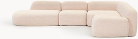 Sofá de canto modular XL em bouclé Wolke