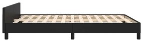 Estrutura cama c/ cabeceira sem colchão 140x200 cm preto
