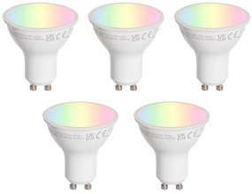 Conjunto de 5 Lâmpadas LED GU10 transparentes 50mm 4.7W 400 lm 2200-2400K