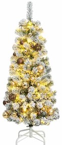 vidaXL Árvore Natal artificial articulada c/ 150 luzes LED+bolas 150cm