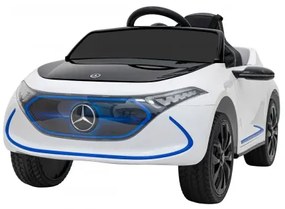 Carro elétrico para Crianças 12V Mercedes Benz AMG EQA Rodas de EVA, Assento de couro Branco