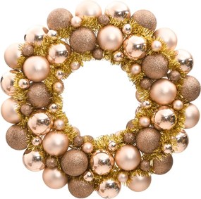 vidaXL Guirlanda de Natal 45 cm poliestireno rosa dourado