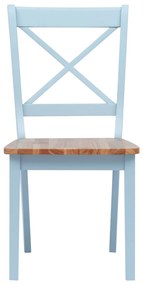 Cadeiras de jantar 2 pcs seringueira maciça cinza/madeira clara