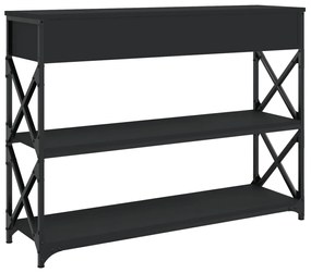 Mesa consola 100x28x75 cm derivados de madeira preto