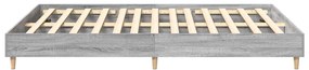 Estrutura de cama sem colchão 140x200 cm cinzento sonoma