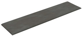 Painel de parede 12 pcs 60x15cm veludo 1,08 m² cinza-escuro