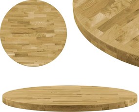 vidaXL Tampo de mesa madeira de carvalho maciça redondo 44 mm 400 mm