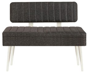 Conjunto de Mesa de Jantar Extensível Vina – Branco/Antracite – 129x75