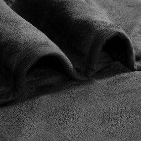 Manta aquecida de velo suave 180 x 130 cm Antracite
