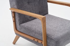 Cadeira Wing Kemer – Cinzento – 69x80x83 cm