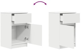 Mesa de cabeceira 39x35x65 cm derivados de madeira branco
