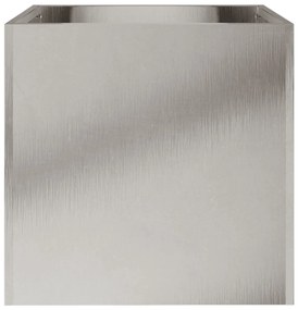 Vasos/floreiras 2 pcs 32x30x29 cm aço inoxidável prateado