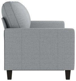 Sofá de 3 lugares 180 cm tecido cinza-claro
