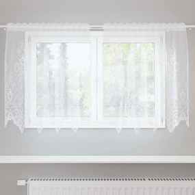 vidaXL Cortina de Renda com cortinas Branco 80 x 150 cm Poliéster