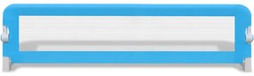 Barra de segurança para cama de criança 2 pcs 150x42 cm azul