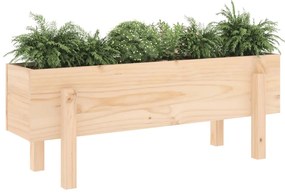 Canteiro elevado de jardim 101x30x38 cm madeira de pinho maciça