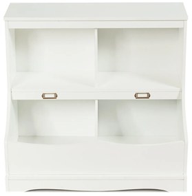 Organizador de brinquedos Armário de brinquedos para crianças com compartimentos Estante de arrumação multiusos 67 x 40 x 62 cm Branco