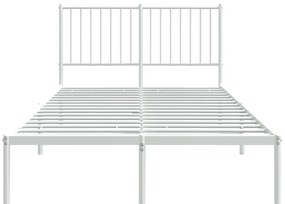 Estrutura de cama com cabeceira 120x200 cm metal branco