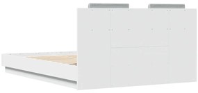 Estrutura cama c/ cabeceira 140x200 cm derivados madeira branco