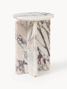 Mesa de apoio redonda em mármore Calacatta Viola Marisa