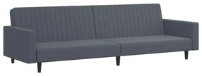 2 pcs conjunto de sofás veludo cinzento-escuro