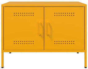 Móveis de TV 2 pcs 68x39x50,5 cm aço amarelo mostarda