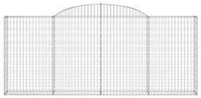 Cestos gabião arqueados 2pcs 300x30x120/140cm ferro galvanizado