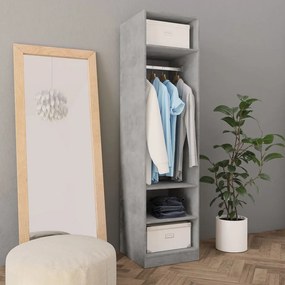 Roupeiro 50x50x200 cm derivados de madeira cinzento cimento