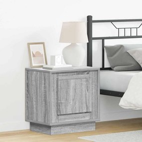 vidaXL Gavetas de Cabeceira com Luzes LED 2 pcs Cinza Sonoma 44x34,5x45 cm