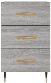 Mesa de cabeceira 40x40x66 cm derivados madeira cinzento sonoma