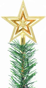 Árvore de Natal artificial pré-iluminada + enfeites 64 cm verde
