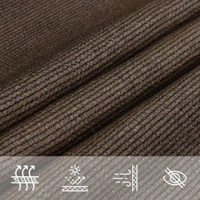 Para-sol estilo vela 160 g/m² 3x4x4m PEAD castanho