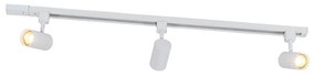 Sistema de iluminação de trilho moderno com 3 focos branco 1-fase - Iconic Jeana