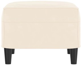 Banco 70x35x41 cm veludo cor creme