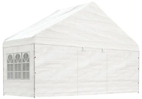 VidaXL Gazebo com telhado 5,88x2,23x3,75 m polietileno branco