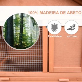 Casa para coelhos de madeira Casa Exterior para Coelhos Teto de pano de asfalto 144x64.5x100 cm Estrutura grande