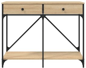 Mesa consola 100x39x78,5 cm derivados madeira carvalho sonoma
