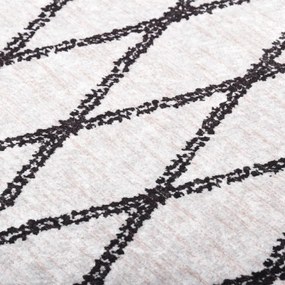 Tapete lavável antiderrapante 120x170 cm preto e branco