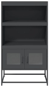Aparador alto 68x39x123 cm aço antracite
