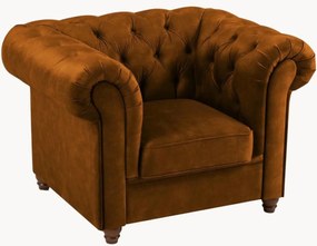 Cadeira com braços em veludo Phoebe